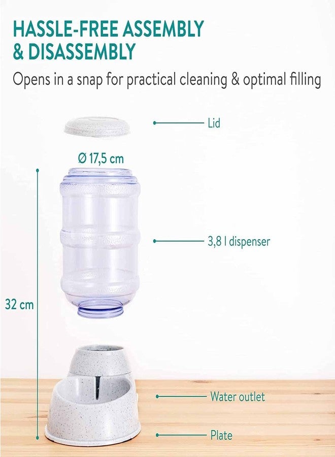 TORIOX Plastic Pet Food Dispenser, Self-Dispensing Gravity Pet Feeder Waterer Cat Dog Feeding Bowl Automatic Feeding Pet Supplies Cat Food Dispenser,10 cm,H_14 cm,W_14 cm - Image 2